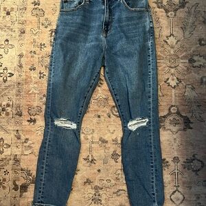Abercrombie & Fitch Light Blue Curvy Ankle Jeans